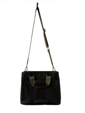 FEED Black Genuine Leather Work Day Crossbody